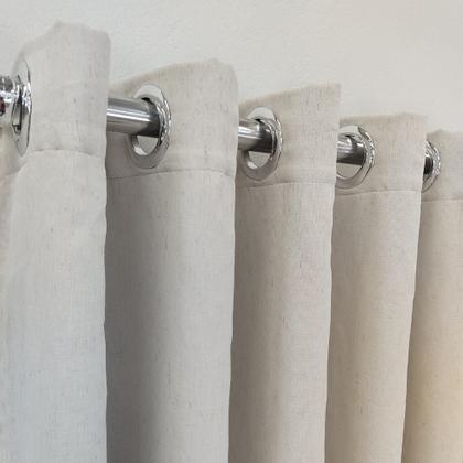 Imagem de Cortina Para Sala Quarto Voil Gaze De  Linho Com Forro Blecaute Blackout 3,00x1,50