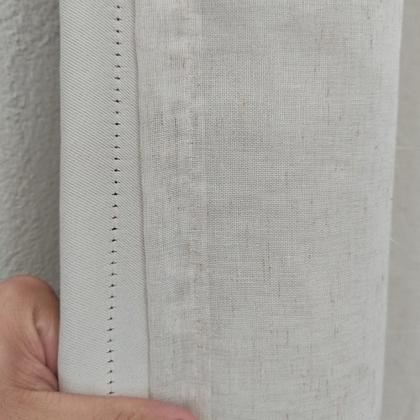 Imagem de Cortina Para Sala Quarto Voil Gaze De  Linho Com Forro Blecaute Blackout 3,00x1,50