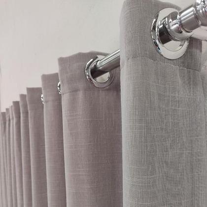 Imagem de Cortina Para Suíte/Quarto De Voil Gaze Linho Com Forro Em Blackout 8,00x2,80