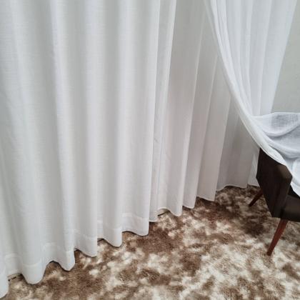 Imagem de Cortina Para Suíte Sala Quarto Voil Linho Com Forro Leve Microfibra Alto Padrão 3,00x2,20