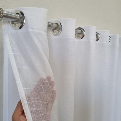 Imagem de Cortina Para Suíte Sala Quarto Voil Linho Com Forro Leve Microfibra Alto Padrão 3,00x2,20