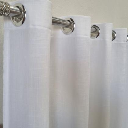 Imagem de Cortina Para Suíte Sala Quarto Voil Linho Com Forro Leve Microfibra Alto Padrão 3,00x2,20