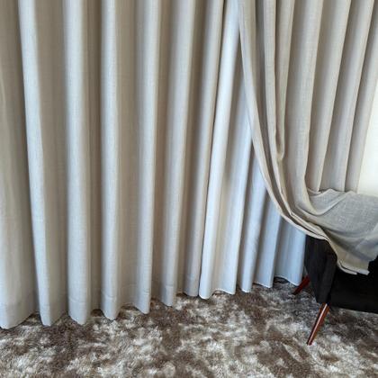 Imagem de Cortina Para Varão De Voil Linho Com forro Microfibra 6,00x2,60