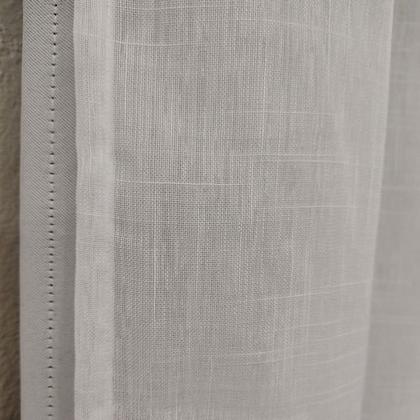 Imagem de Cortina Para Varão Voil Linho Com Forro Blackout 80% 8,00x2,60