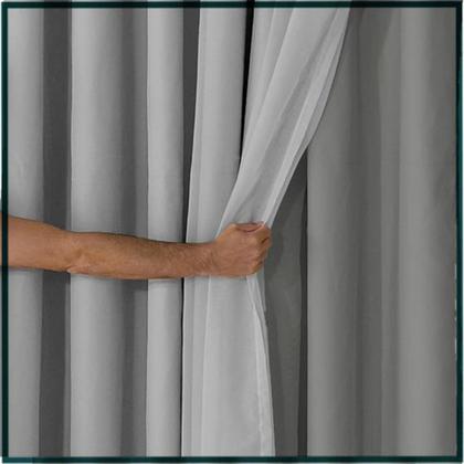 Imagem de Cortina paris Blackout com voal 6,00 X 2,60 bloqueia luz