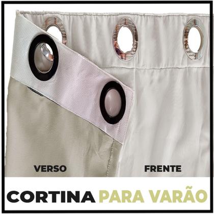 Imagem de cortina pé direito 5,00 x 4,50 c/voal Bruna blackout branco