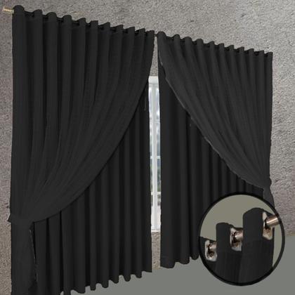 Imagem de cortina pé direito blackout varão 5,00 x 3,80 Roma branco