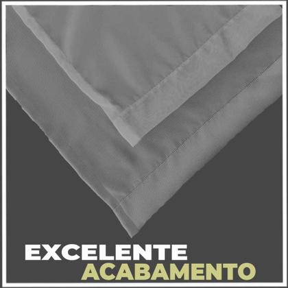 Imagem de cortina pé direito Bruna 5,00 x 4,00 tecido com voal bege