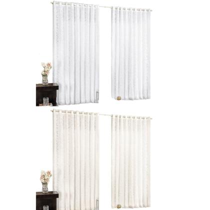 Imagem de Cortina Pequena Renda Branca em Oferta para Quarto 2,00m x 1,70m Rendinha