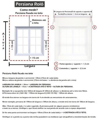 Imagem de Cortina Persiana Rolô Blackout 100% Branca 2,40 larg x 2,20 alt