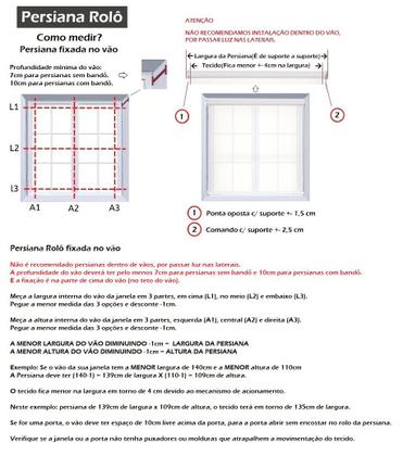 Imagem de CORTINA PERSIANA ROLO TELA SOLAR 3% 0,50 Larg X 2,10 Alt