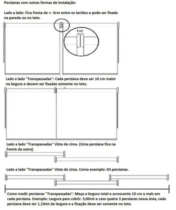 Imagem de CORTINA PERSIANA ROLO TELA SOLAR 3% 0,90 Larg X 1,70 Alt