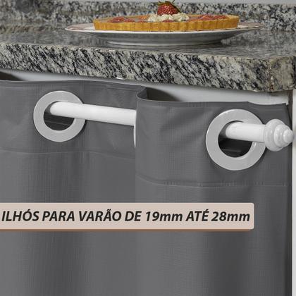 Imagem de Cortina Pia De Cozinha Pvc Impermeável E Antimofo 2,80x0,80