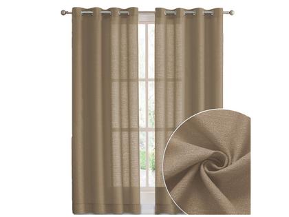 Imagem de Cortina Pra Sala 3,00 x 2,30 Com Varão Incluso Janela Tecido Rústico