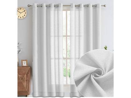 Imagem de Cortina Pra Sala 3,00 x 2,30 Com Varão Incluso Janela Tecido Rústico