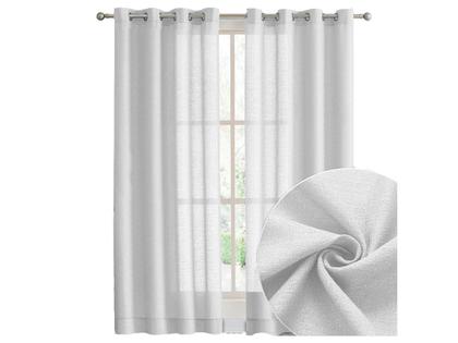 Imagem de Cortina Pra Sala 3,00 x 2,30 Com Varão Incluso Janela Tecido Rústico