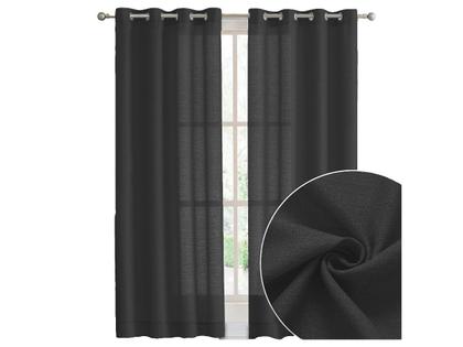 Imagem de Cortina Pra Sala 3,00 x 2,30 Com Varão Incluso Janela Tecido Rústico