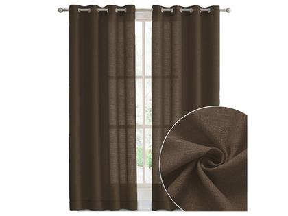 Imagem de Cortina Pra Sala 3,00 x 2,30 Com Varão Incluso Janela Tecido Rústico