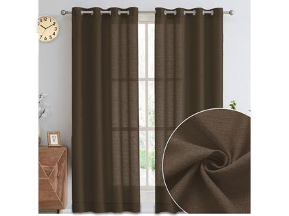 Imagem de Cortina Pra Sala 3,00 x 2,30 Com Varão Incluso Janela Tecido Rústico