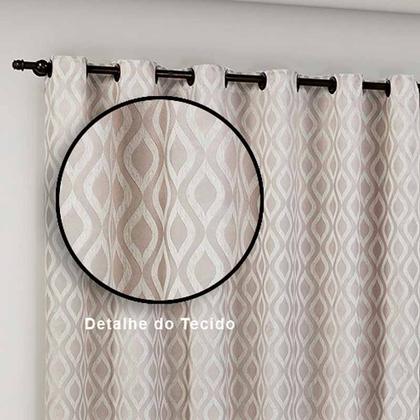 Imagem de Cortina Prisma 3m x 2,50m Linho/Jacquard Semi Blackout