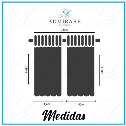 Imagem de Cortina Pvc Blackout Corta Luz 280X180 Coleção Nova Admirare