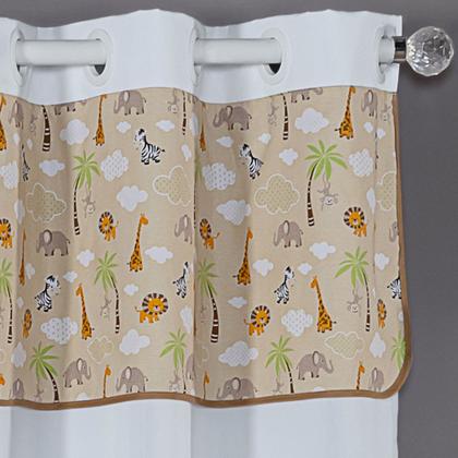 Imagem de Cortina Quarto Bebê Infantil 2,90x1,80 Menino E Menina Estampada Lisa