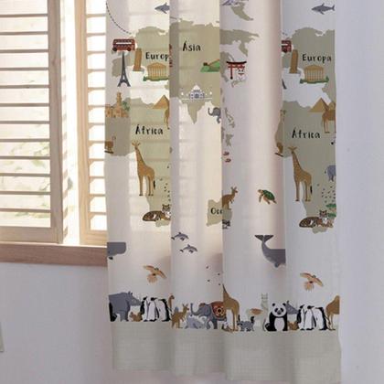 Imagem de Cortina Quarto Infantil Santista Menino 2,00 x 1,80 Maps