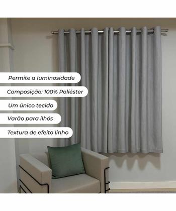 Imagem de Cortina Rustica 3,00M X 1,70M Fenicia Ranhura