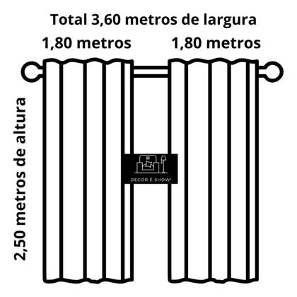 Imagem de Cortina Sala Quarto 3,60x2,50m Rústica Pantex Bella Janela