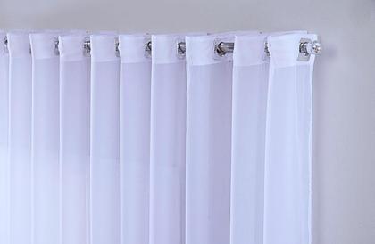 Imagem de cortina sala quarto voal liso delicate 400x2,80 transparente