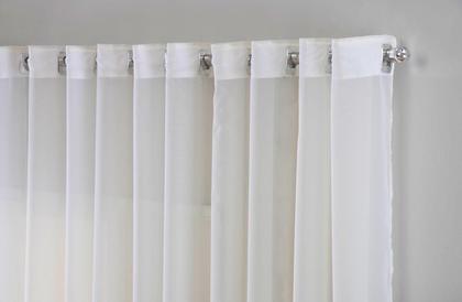 Imagem de cortina sala quarto voal liso delicate 400x2,80 transparente
