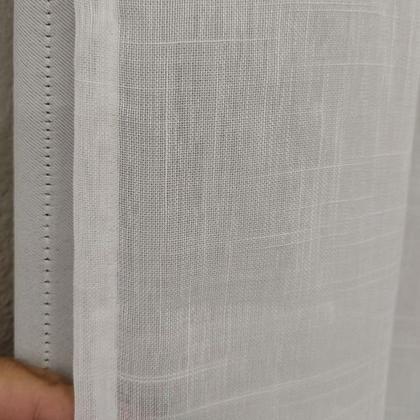 Imagem de Cortina Sofisticada De Voil Gaze De Linho Com Forro Blackout 8,00x2,80