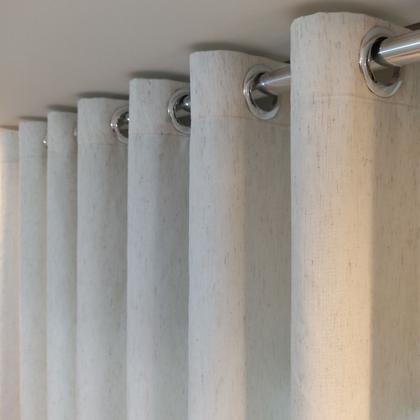 Imagem de Cortina Sofisticada De Voil Gaze De Linho Com Forro Microfibra Leve 10,00x2,80