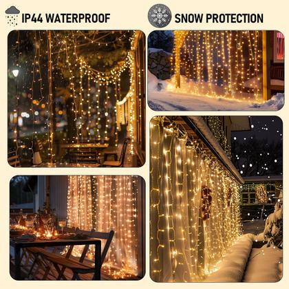 Imagem de Cortina String Lights Dazzle Bright 300 LED conectável em 8 modos
