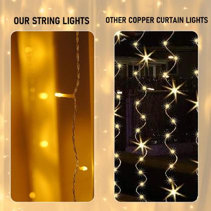 Imagem de Cortina String Lights Dazzle Bright 300 LED conectável em 8 modos