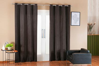 Imagem de Cortina Suede Veludo Blackout para Sala Cobre 75% da Claridade 2,80x2,50 (Tabaco)