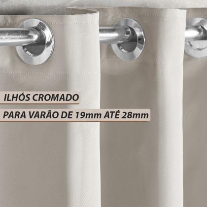 Imagem de Cortina Tecido Blackout Com Voil Sala Quarto 3,00x2,80 