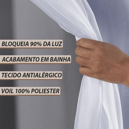 Imagem de Cortina Tecido Blackout Com Voil Sala Quarto 6,00x2,80