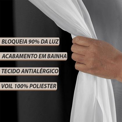 Imagem de Cortina Tecido Blackout Com Voil Sala Quarto 6,00x2,80