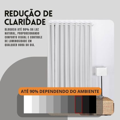 Imagem de Cortina Tecido Blecaute Porta Balcão 4,00 x 2,70 Para Quarto