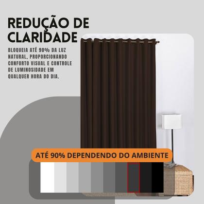 Imagem de Cortina Tecido Blecaute Porta Balcão 4,00 x 2,70 Para Quarto