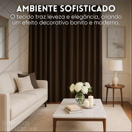 Imagem de Cortina Tecido Blecaute Porta Balcão 4,00 x 2,70 Para Quarto