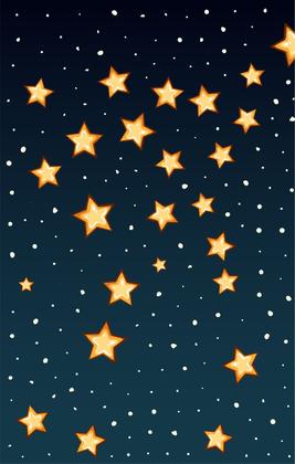 Imagem de Cortina Tecido Oxford Quarto Infantil Estrelas Noturnas - 280x220cm