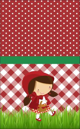 Imagem de Cortina Tecido Oxford Quarto Infantil Lobo e Chapéuzinho Xadrez e Poá - 280x220cm