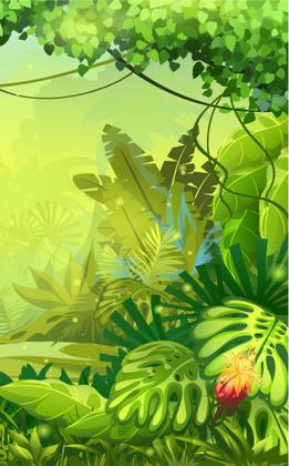 Imagem de Cortina Tecido Oxford Quarto Infantil Selva - 280x220cm