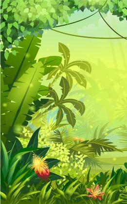 Imagem de Cortina Tecido Oxford Quarto Infantil Selva - 280x220cm