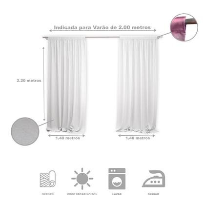 Imagem de Cortina Tecido Oxford Quarto Tie Dye Azul Brilhos - 280x220cm