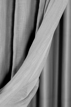 Imagem de Cortina Trilho Suíço Simples Voil Linho C/ Forro Microfibra 4 x 2,80