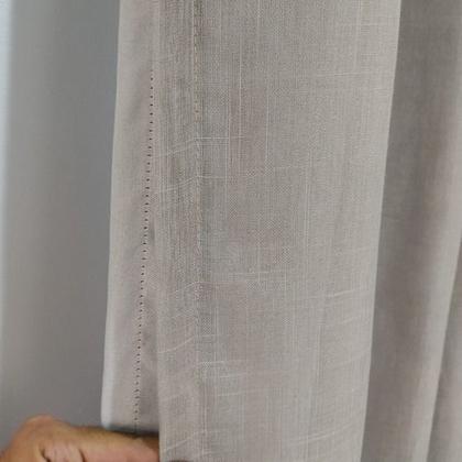 Imagem de Cortina Voal Gaze De Linho Com Forro Blackout Wave Trilho Suíço Sob Medida 8,00x2,60