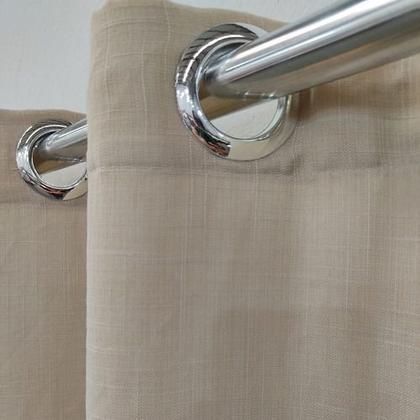 Imagem de Cortina Voal Linho Com Forro Blecaute P/ Janela Quarto Sala 3,00x2,60